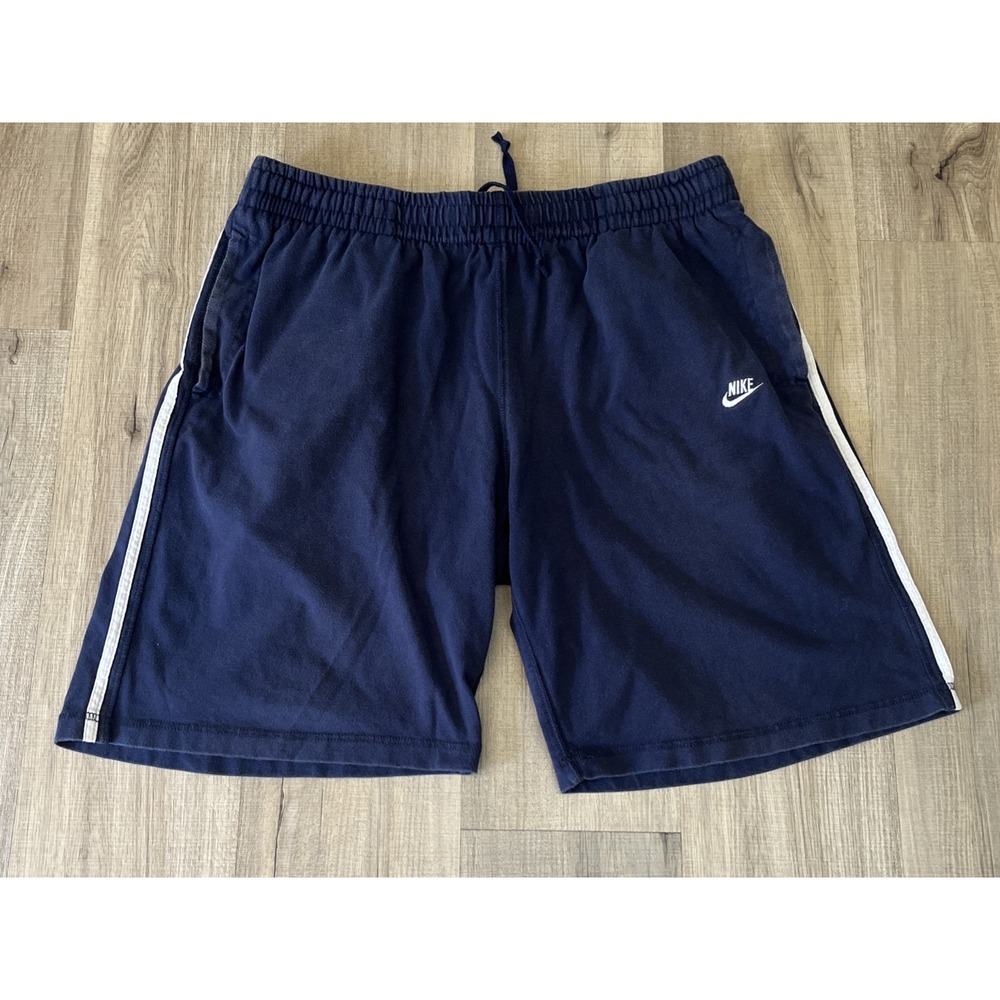 Nike Basketball Shorts Mens XL Navy Blue 100% Cotton Y2K VTG